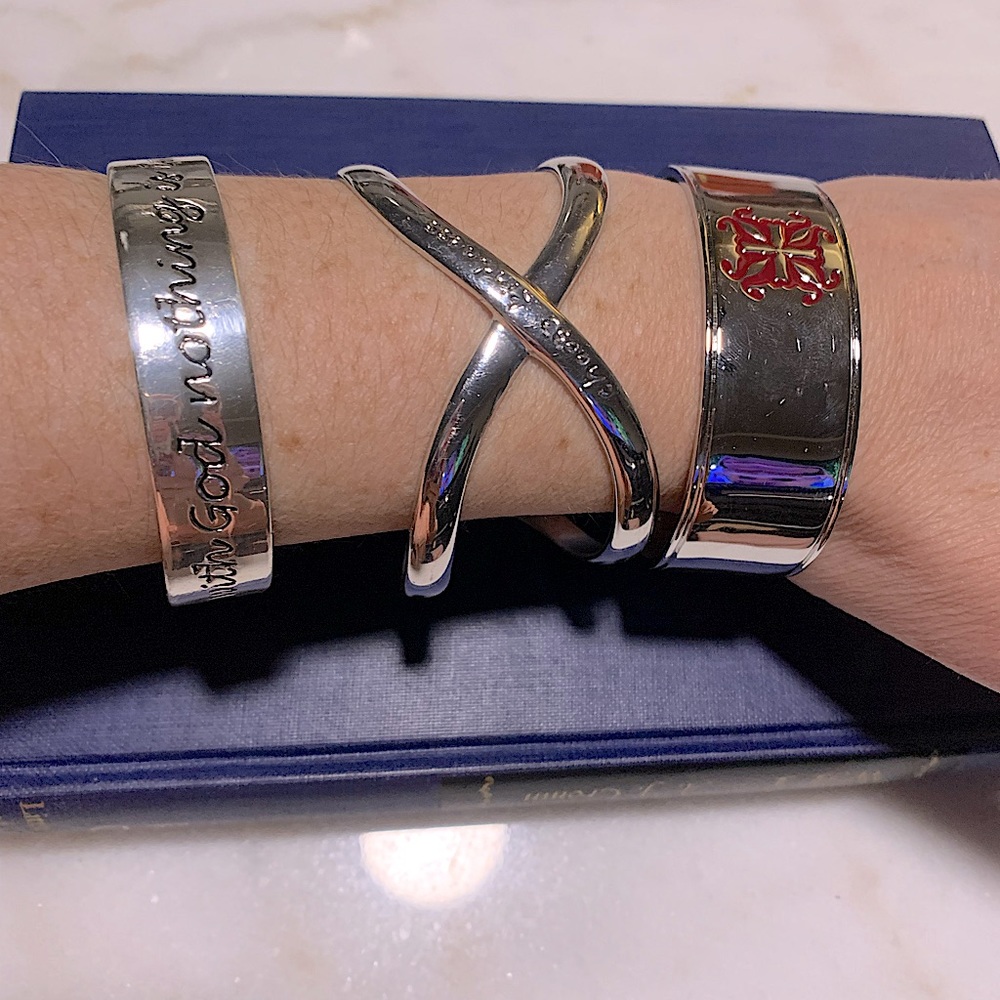 Rustic Cuff- Motivational Bracelets Silver- For A… - image 1